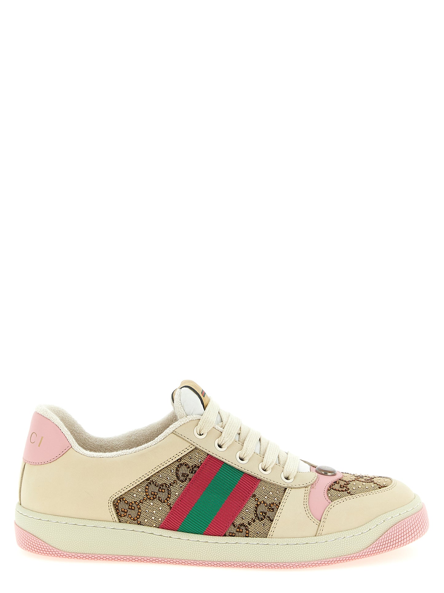 Gucci Mehrfarbige Kalbsleder-Sneaker mit niedrigem Schaft