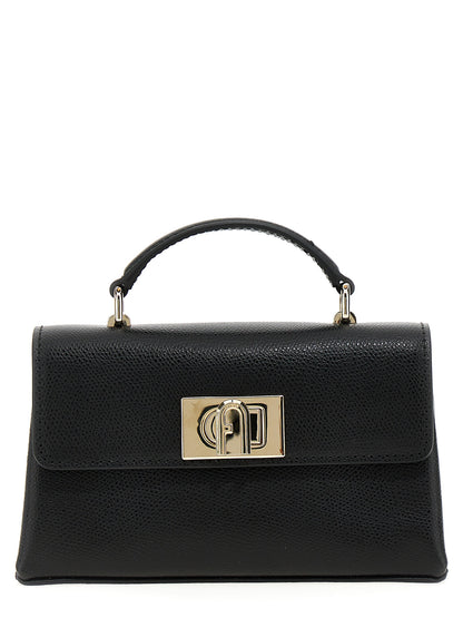 Furla Schwarze Leder Umhängetasche