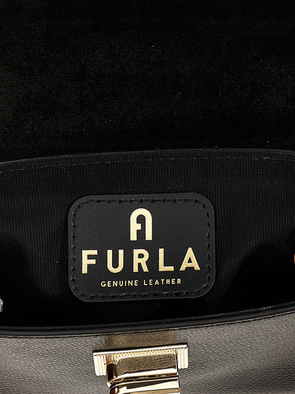 Furla Schwarze Leder Umhängetasche