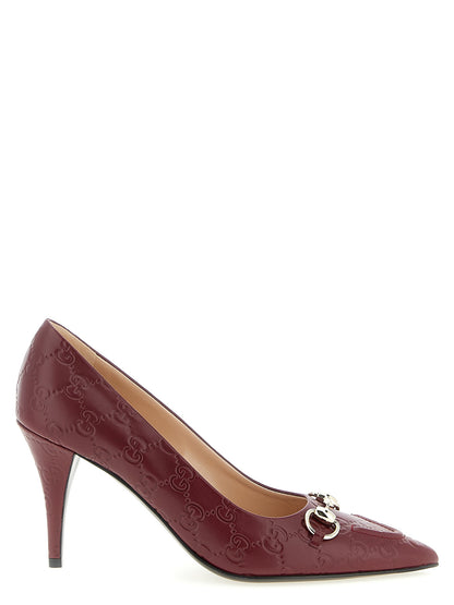 Gucci Mehrfarbige Pumps aus Kalbsleder mit hohem Absatz