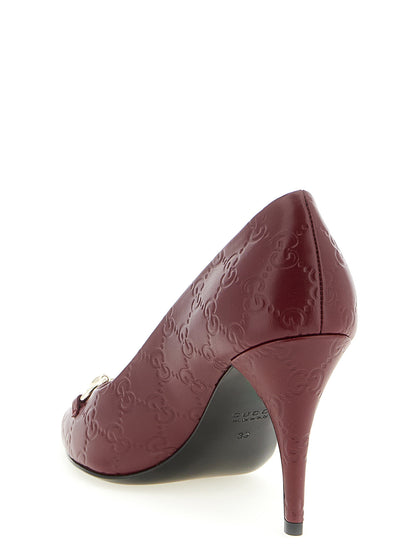 Gucci Mehrfarbige Pumps aus Kalbsleder mit hohem Absatz