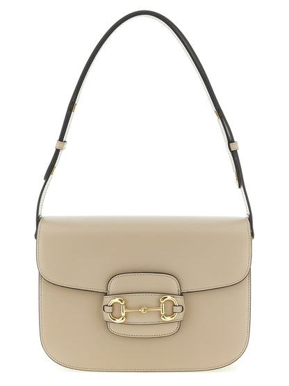 Gucci Beigefarbene Kalbshaut Schultertasche