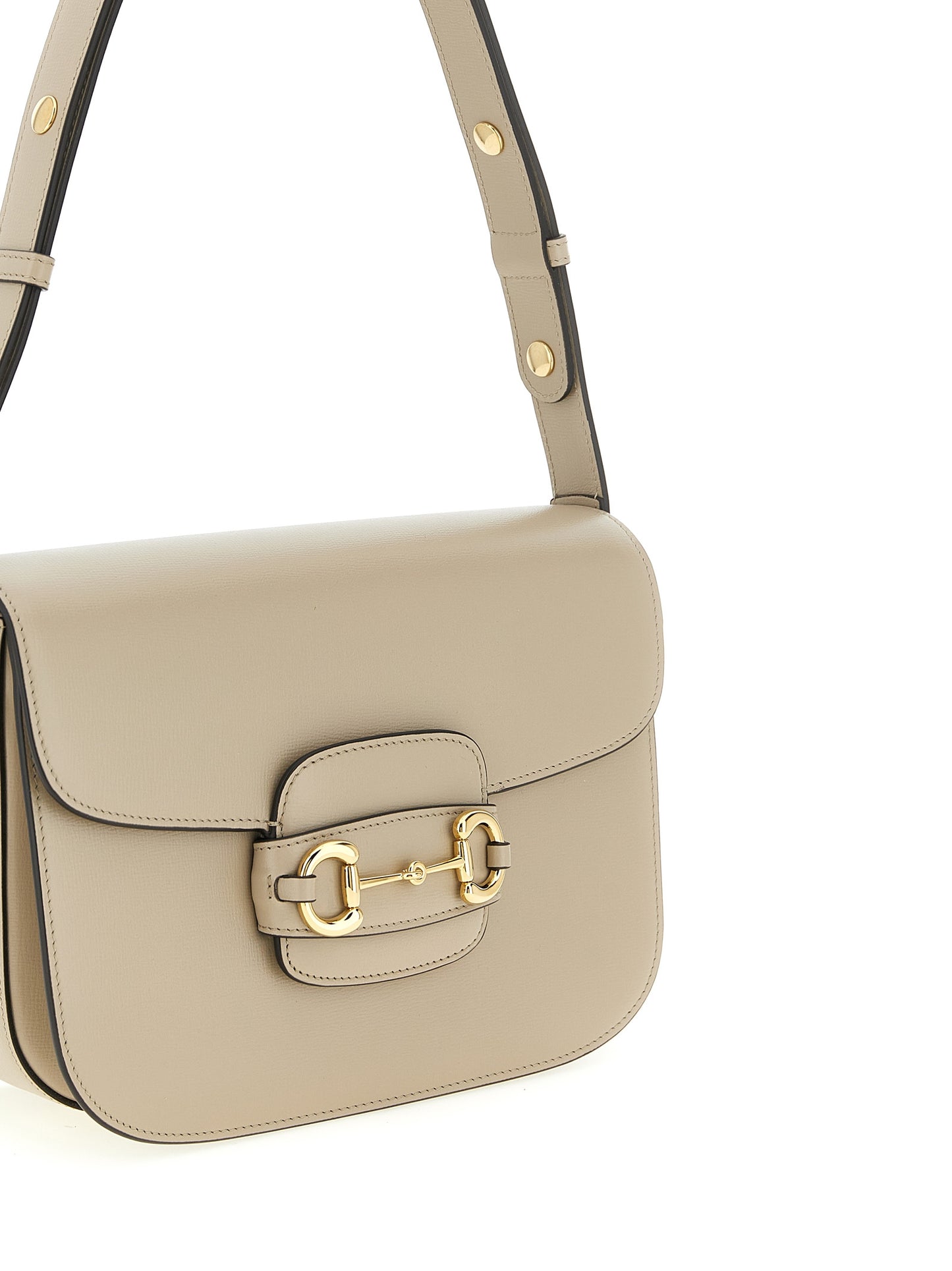 Gucci Beigefarbene Kalbshaut Schultertasche