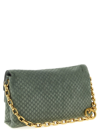 Gucci Zweifarbige Schultertasche aus Kalbsleder