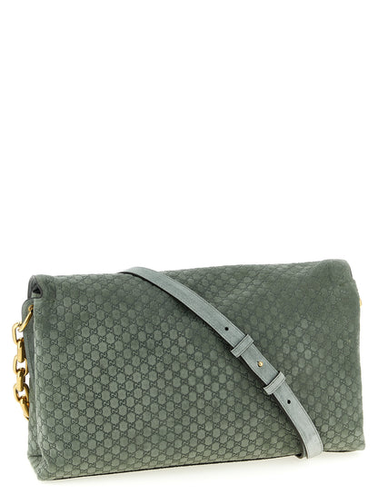 Gucci Zweifarbige Schultertasche aus Kalbsleder