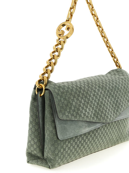 Gucci Zweifarbige Schultertasche aus Kalbsleder
