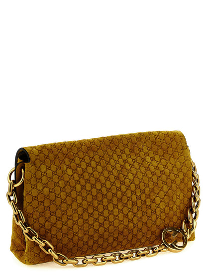 Gucci Zweifarbige Schultertasche aus Kalbsleder