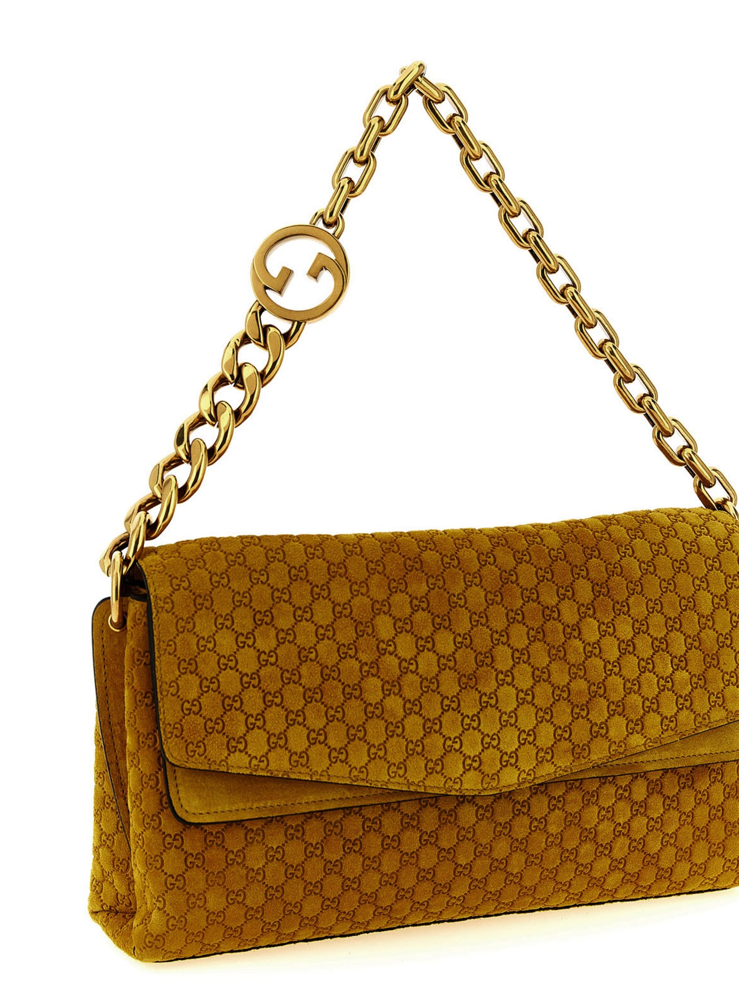 Gucci Zweifarbige Schultertasche aus Kalbsleder