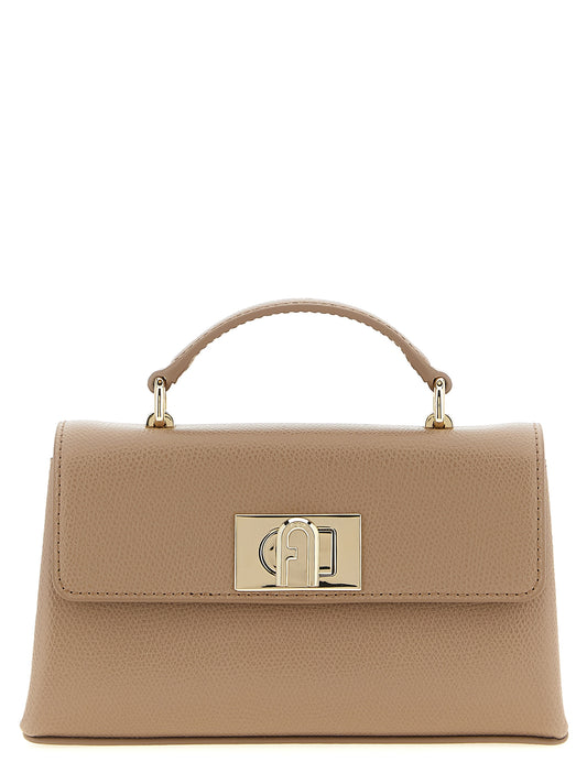 Furla Beige Kalbsleder Umhängetasche