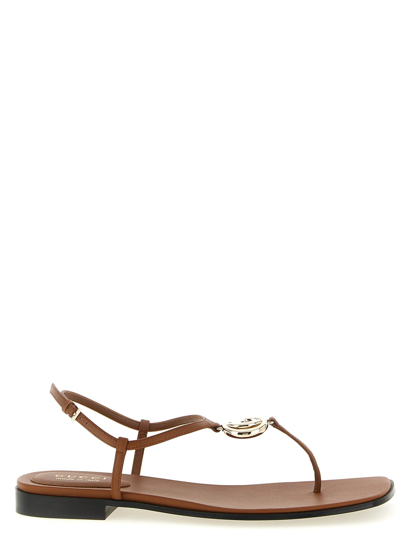 Gucci Braune Sandalen aus Kalbsleder