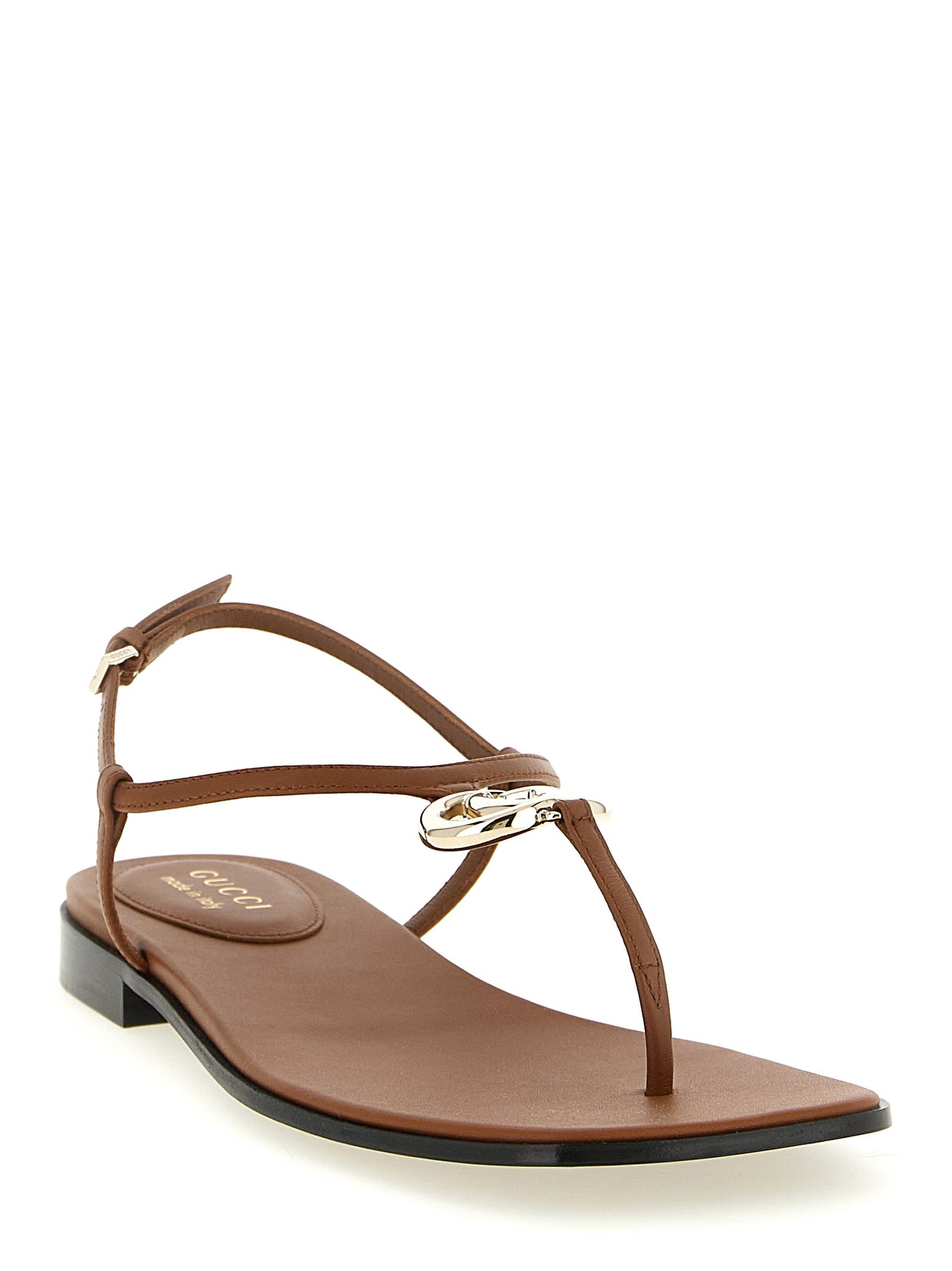 Gucci Braune Sandalen aus Kalbsleder
