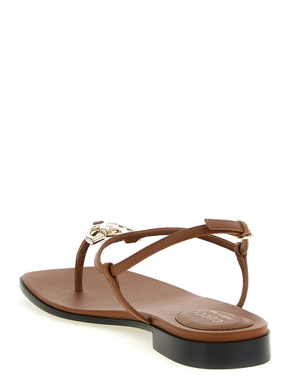 Gucci Braune Sandalen aus Kalbsleder