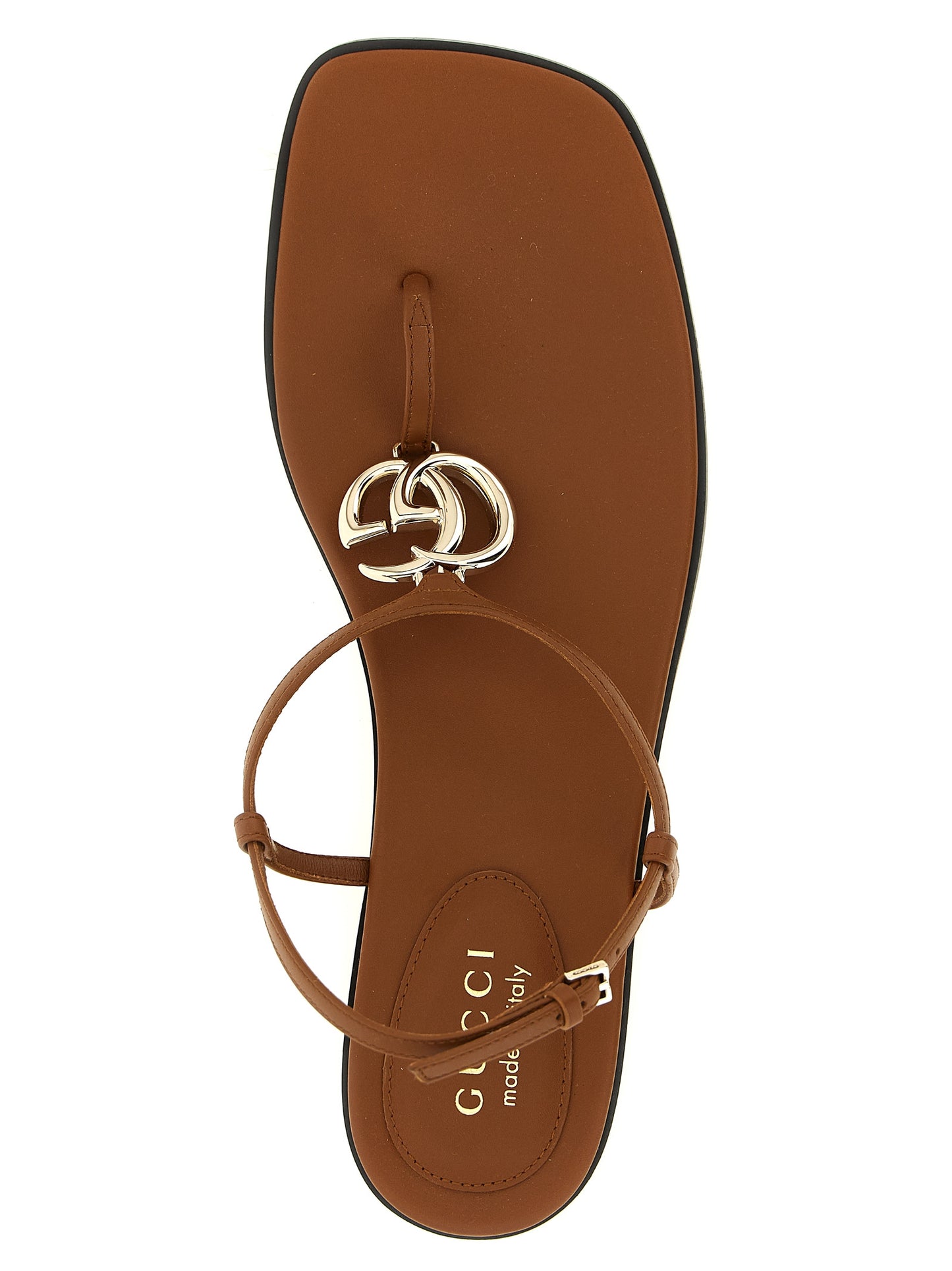Gucci Braune Sandalen aus Kalbsleder