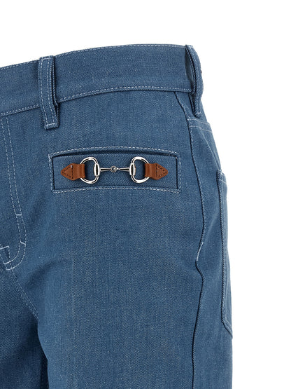 Gucci Blaue Jeans aus Baumwolle im geraden Schnitt