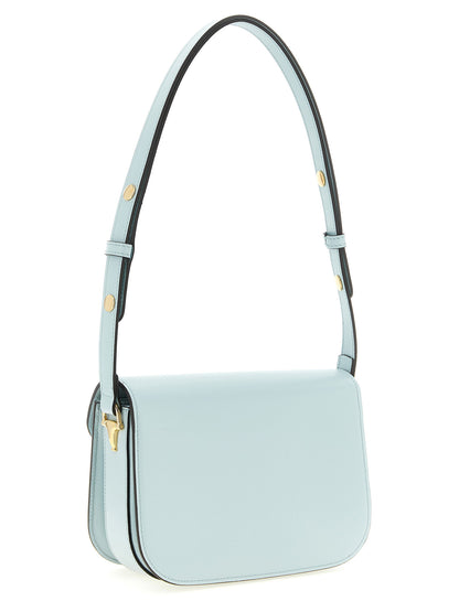 Gucci Schultertasche aus blauem Kalbsleder