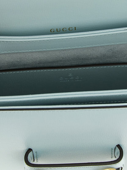 Gucci Schultertasche aus blauem Kalbsleder