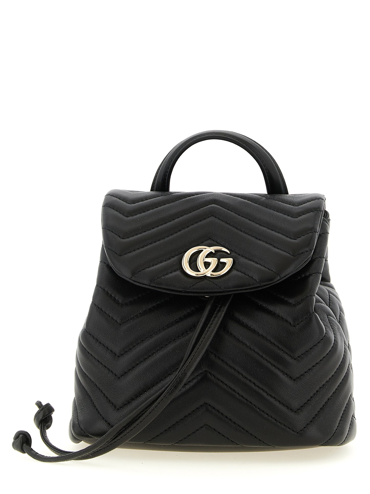 Gucci Schwarzer Rucksack aus Lammleder