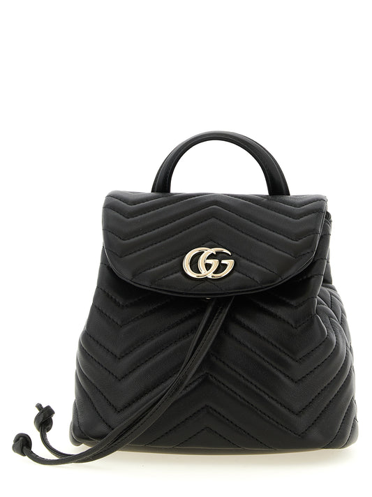 Gucci Schwarzer Rucksack aus Lammleder