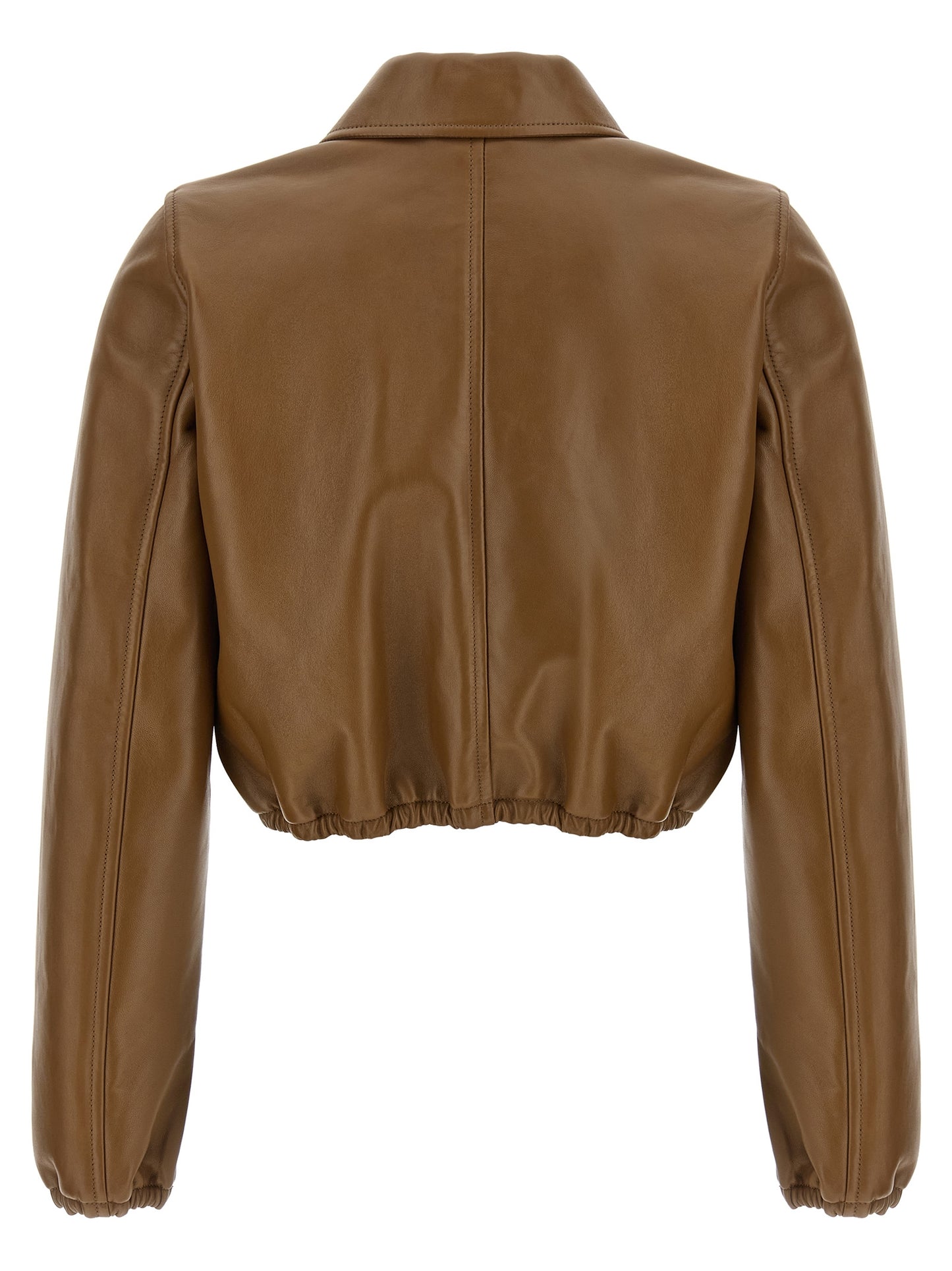 Gucci Beige Lammleder Lederjacke