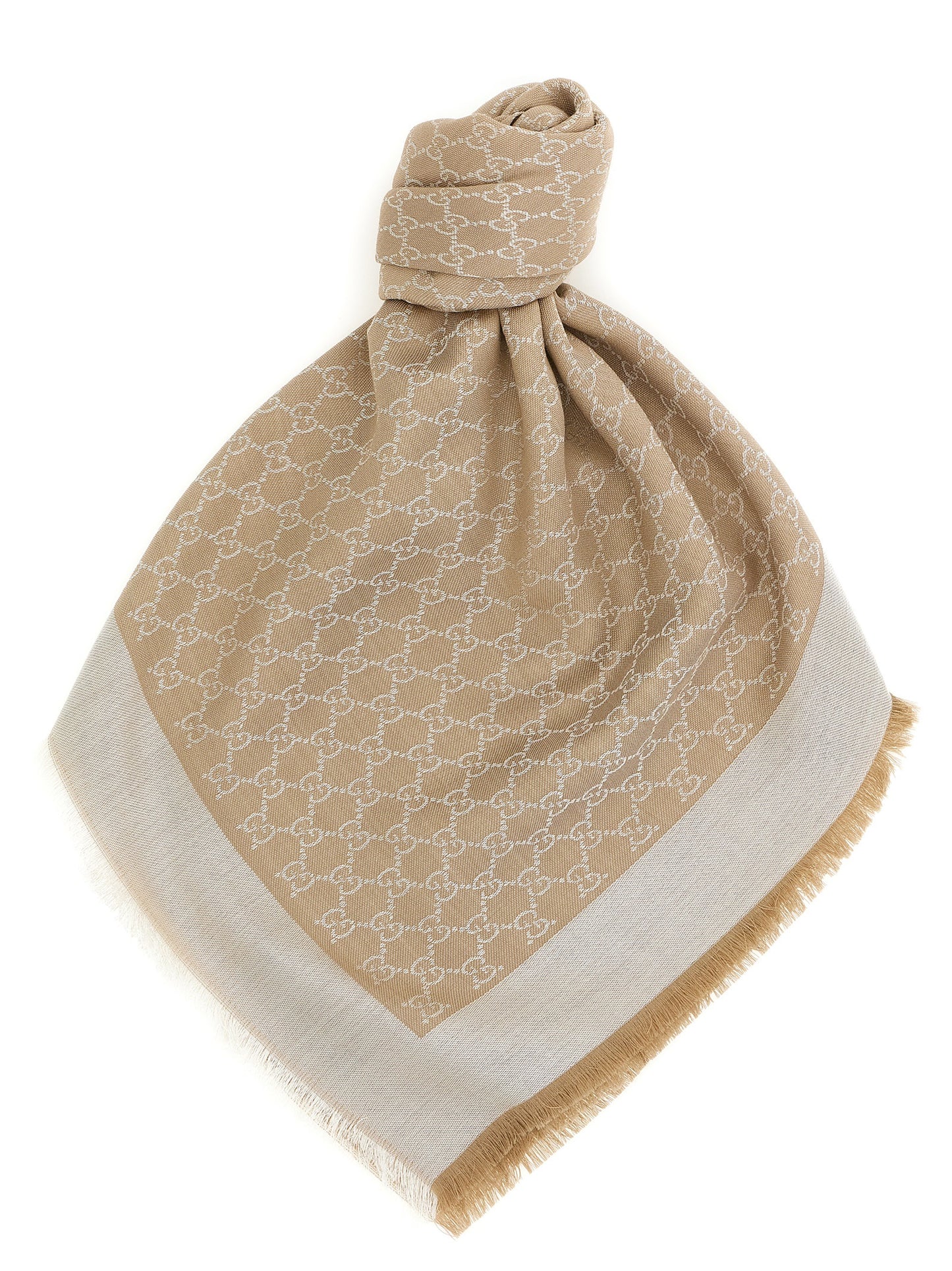 Gucci Beiger Seidenschal