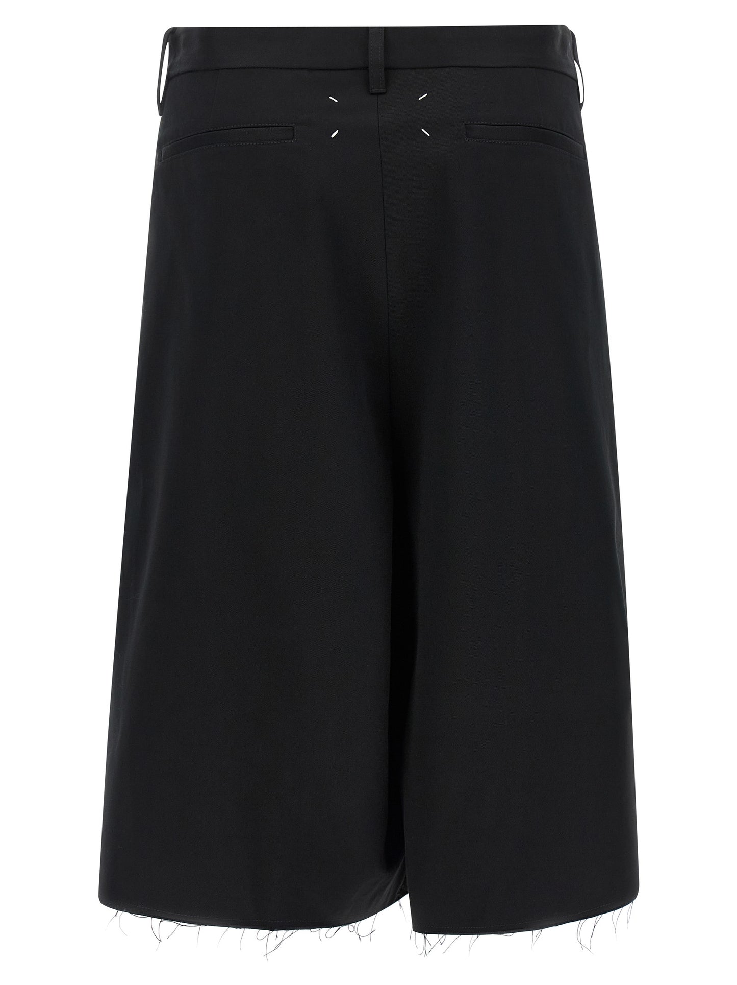 Maison Margiela Schwarze Baumwoll-Bermudashorts