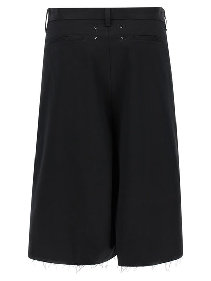 Maison Margiela Schwarze Baumwoll-Bermudashorts