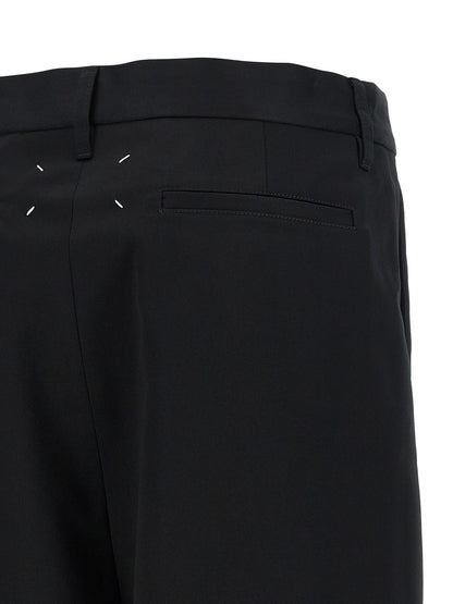 Maison Margiela Schwarze Baumwoll-Bermudashorts