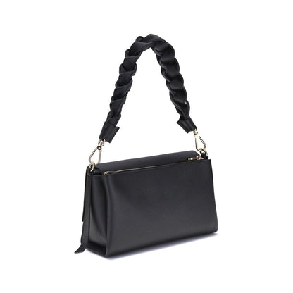 Coccinelle Schwarze Bos Taurus Kalbsleder Schultertasche
