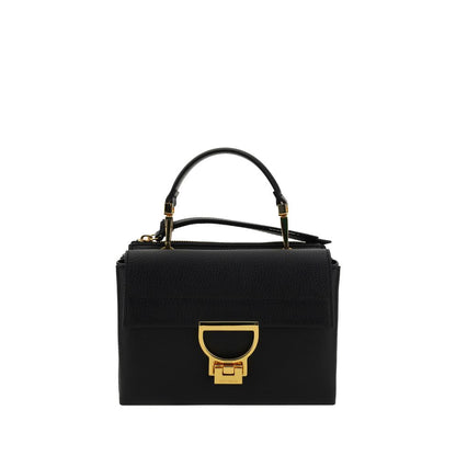 Coccinelle Schwarze Bos Taurus Kalbsleder Schultertasche