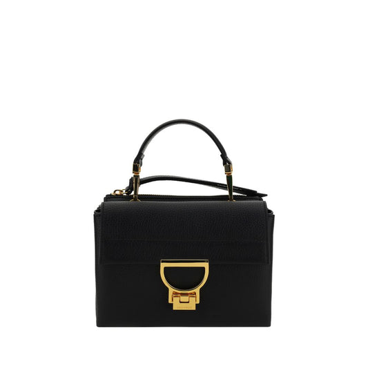 Coccinelle Schwarze Bos Taurus Kalbsleder Schultertasche