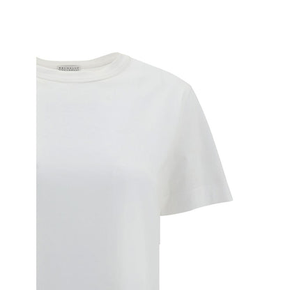 Brunello Cucinelli Weißes Baumwoll-T-Shirt