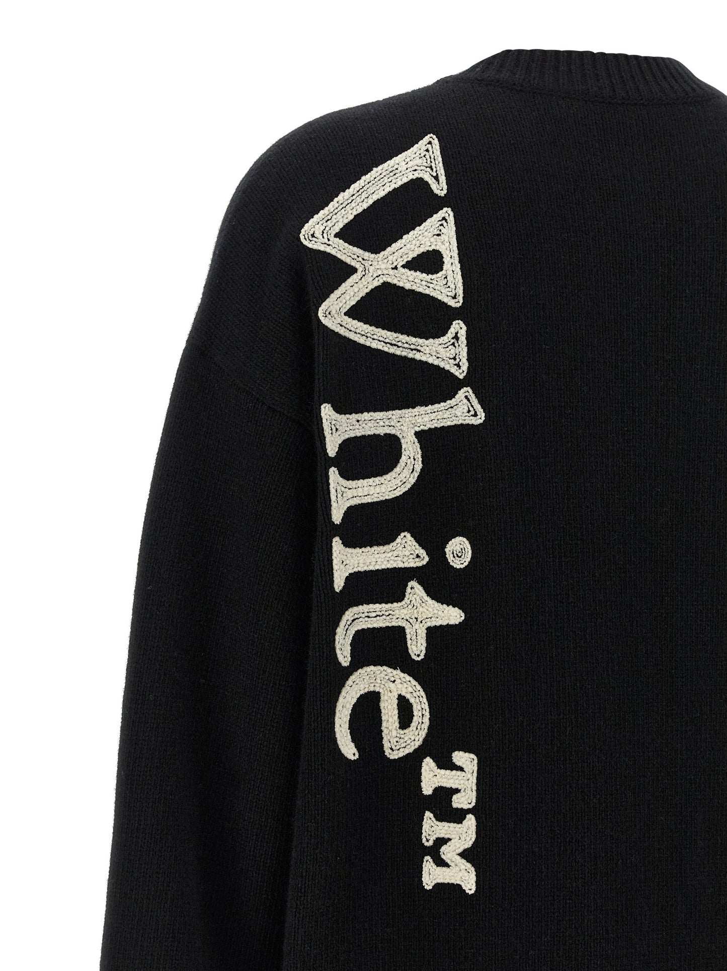 Off-White Zweifarbige Wollstrickjacke