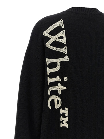 Off-White Zweifarbige Wollstrickjacke