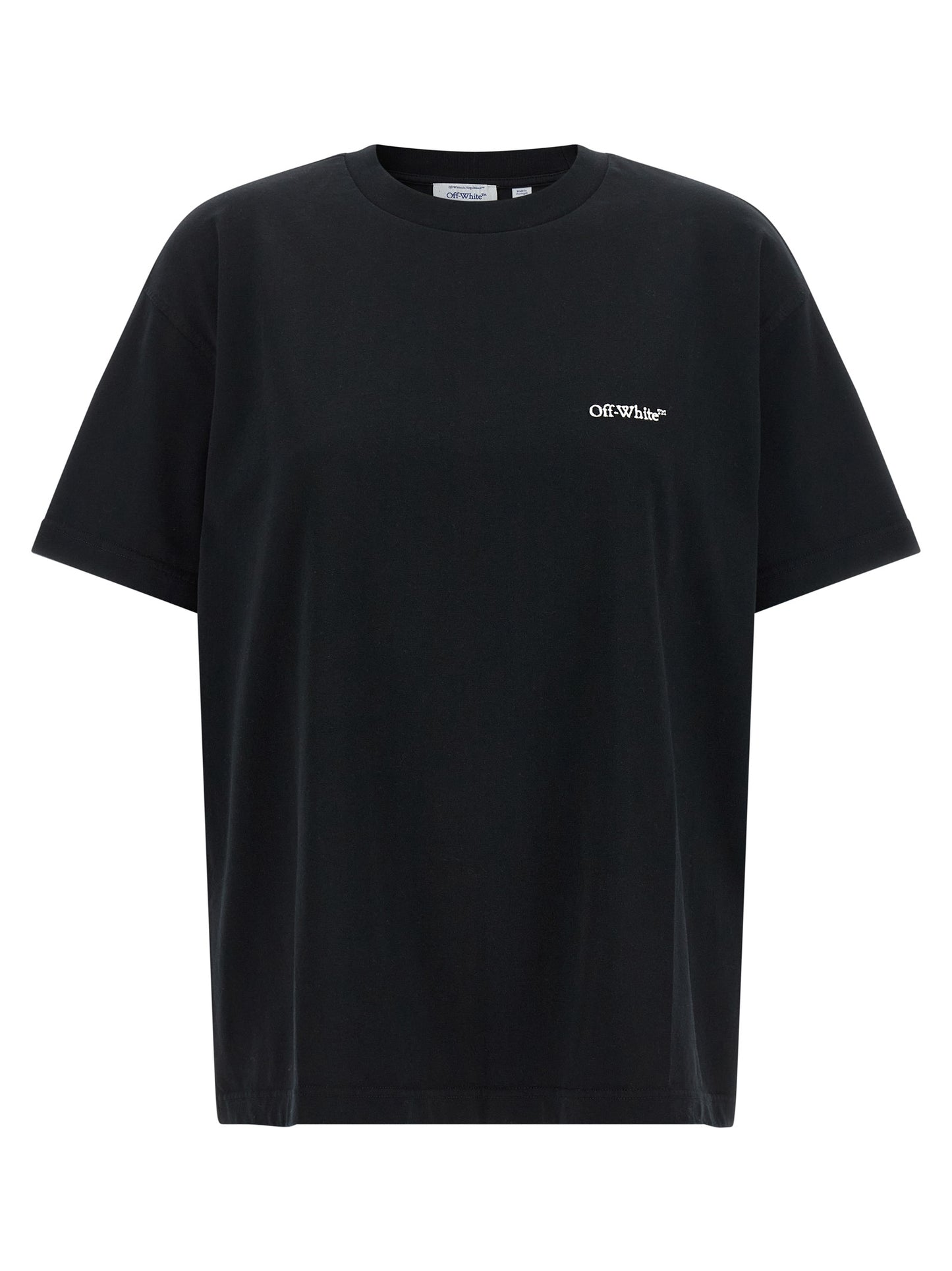 Off-White Schwarzes Baumwoll-T-Shirt