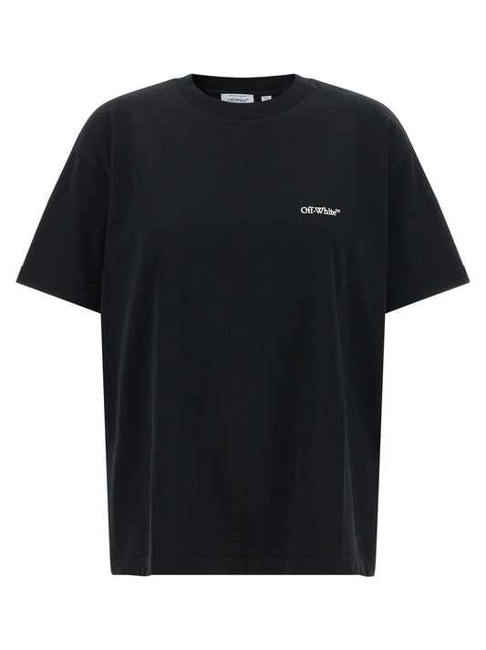 Off-White Schwarzes Baumwoll-T-Shirt