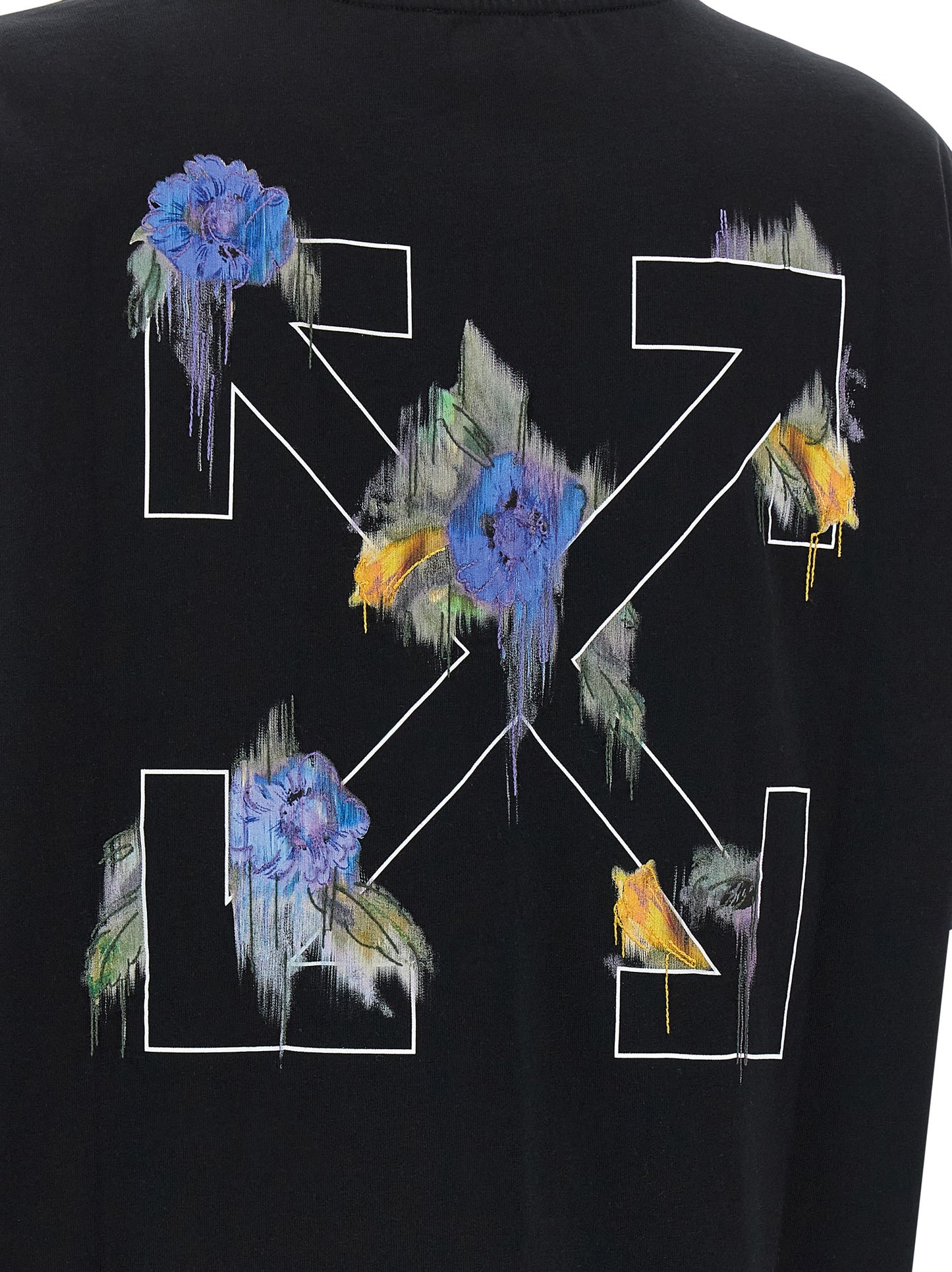 Off-White Schwarzes Baumwoll-T-Shirt