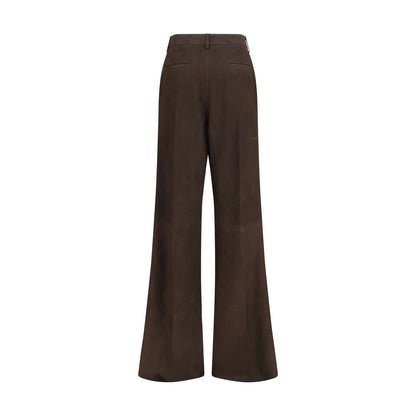 Rick Owens Braune Kalbslederhose Bos Taurus Casual