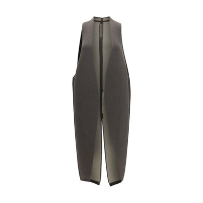 Rick Owens Graue Weste aus Wolle Oves Aries, ärmellos