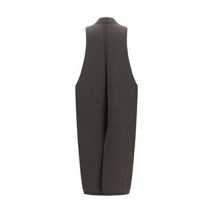 Rick Owens Graue Weste aus Wolle Oves Aries, ärmellos