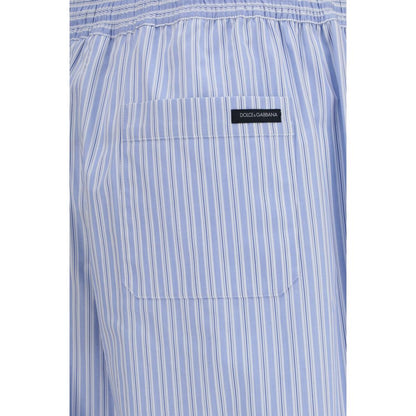 Dolce & Gabbana Blaue Baumwoll-Freizeithose