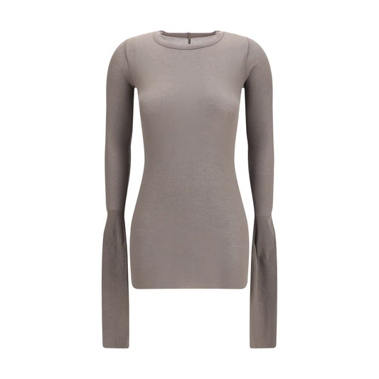 Rick Owens Graues Langarmshirt aus Viskose