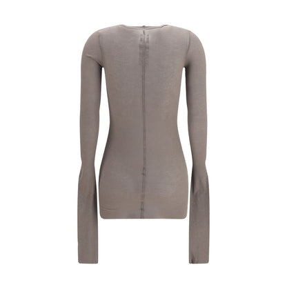 Rick Owens Graues Langarmshirt aus Viskose