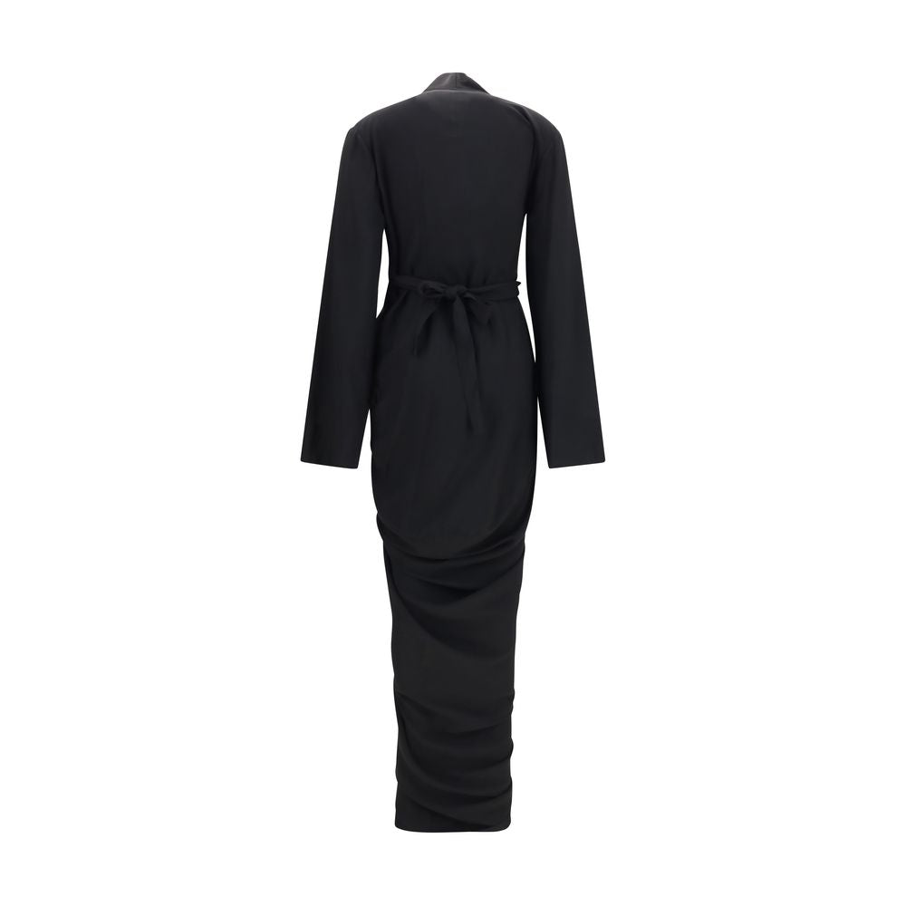 Rick Owens Schwarzes Viskose-Freizeitkleid
