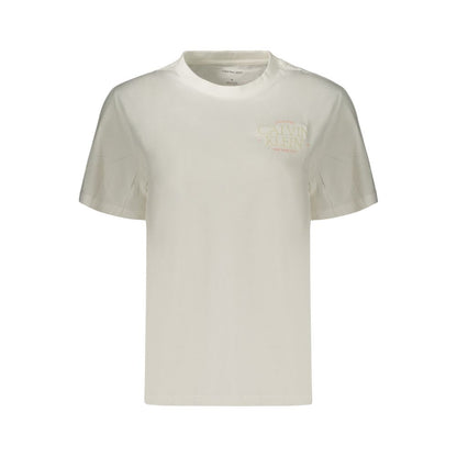 Calvin Klein Weißes Baumwoll-T-Shirt für Damen