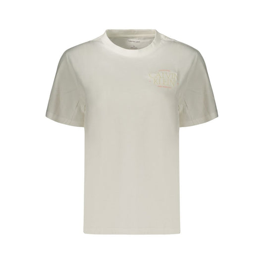 Calvin Klein Weißes Baumwoll-T-Shirt für Damen