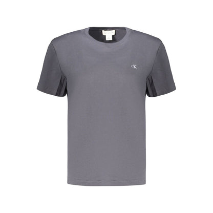 Calvin Klein Graues Baumwoll-T-Shirt für Damen