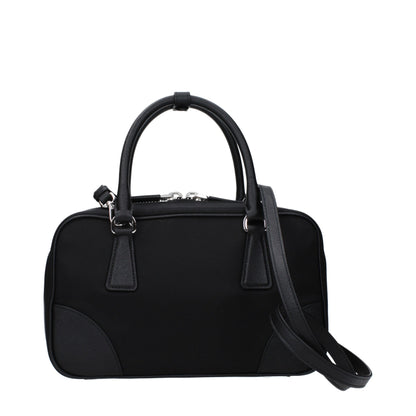 Prada Schwarze Stoffhandtasche