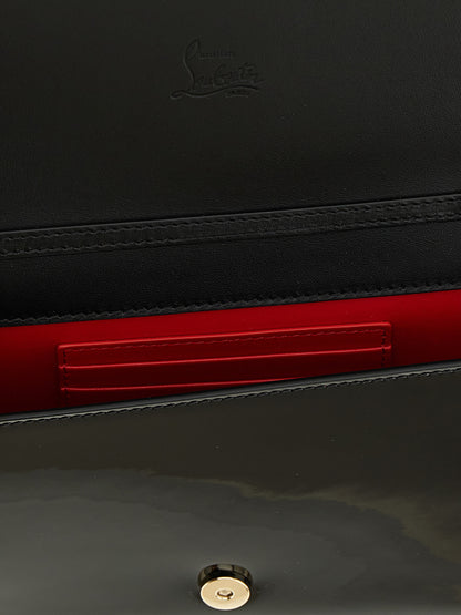 Christian Louboutin Schwarze Kalbsleder-Clutch