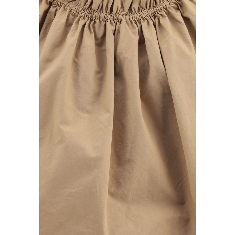 Saint Laurent Beige Baumwoll-Shirt mit kurzen Ärmeln