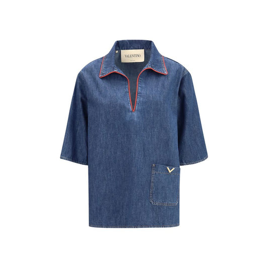 Valentino Garavani Blaues Denim-Hemd